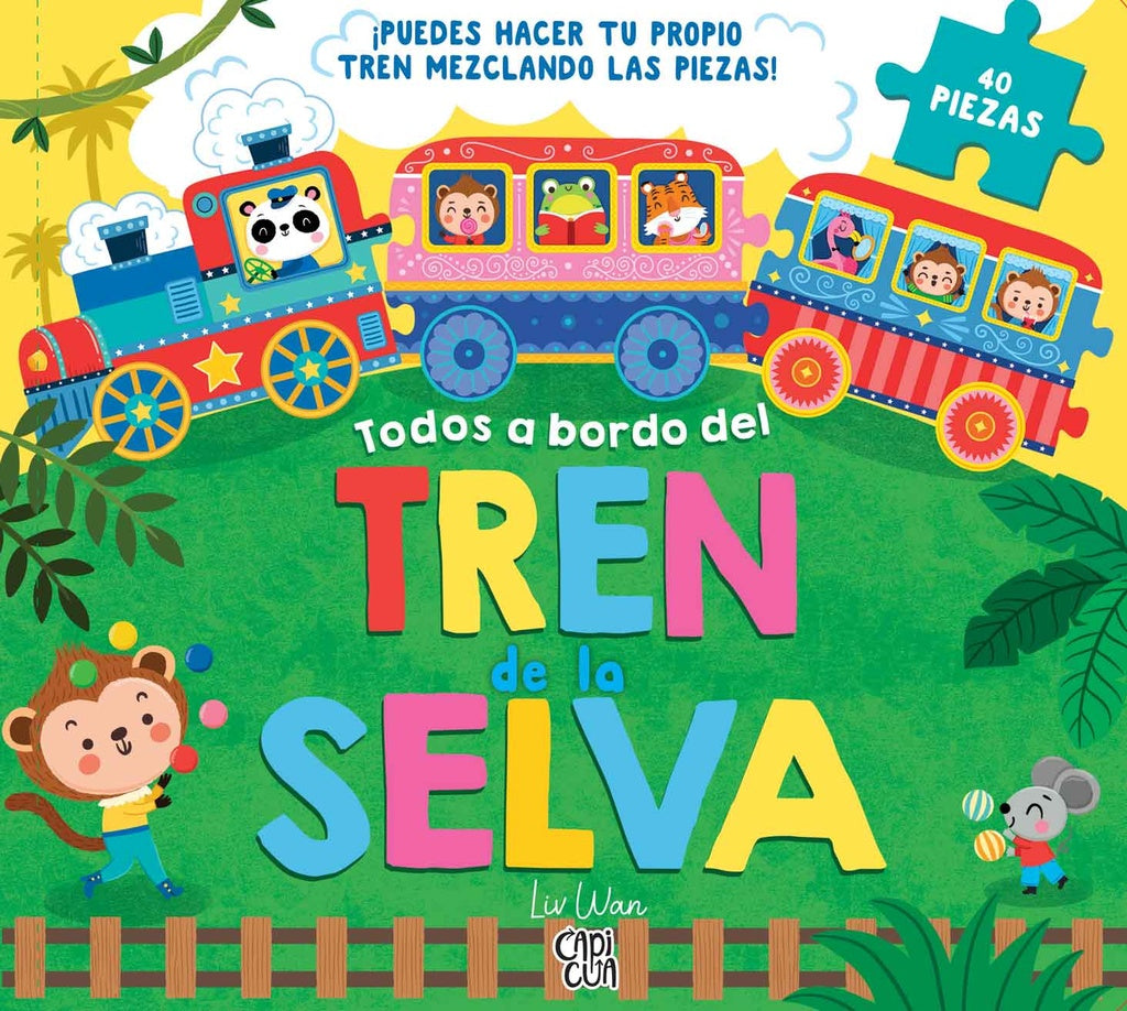 Todos a bordo del tren de la selva (Libro rompecabezas) | LIV WAN
