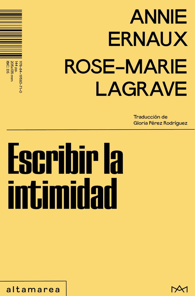 ESCRIBIR LA INTIMIDAD | ANNIE/ LAGRAVE ROSE-MARIE ERNAUX