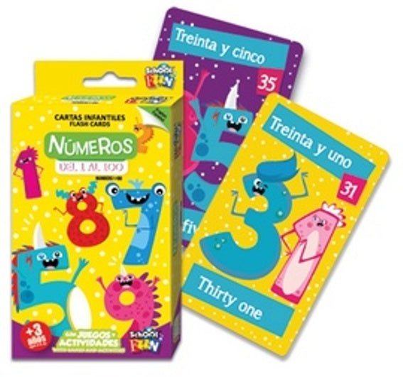 Cartas infantiles. Números del 1 al 100. | School Fun