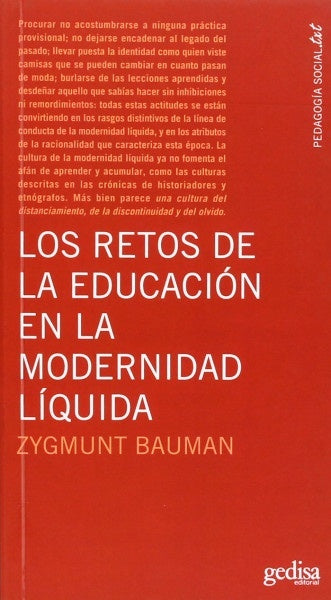 Los retos de la educación en la modernidad líquida | ZYGMUNT BAUMAN