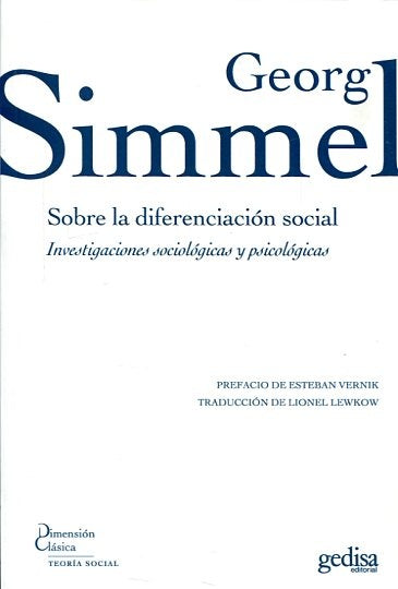 Sobre la diferenciación social | GEORG SIMMEL