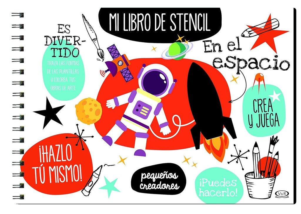 Mi libro de stencil: En el espacio | Varios autores
