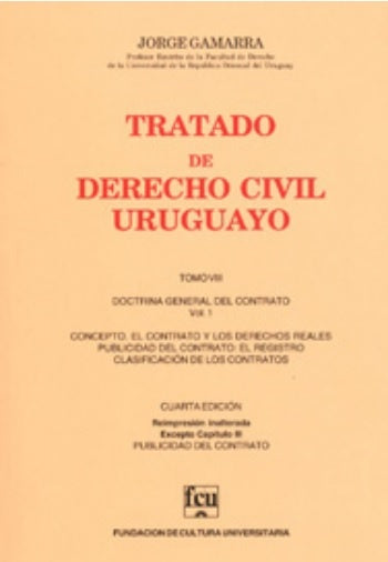 Tratado de derecho civil uruguayo. Tomo 8 | Jorge Gamarra