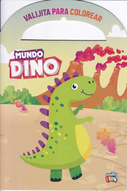 Mundo dino. Valijita para colorear | Varios autores
