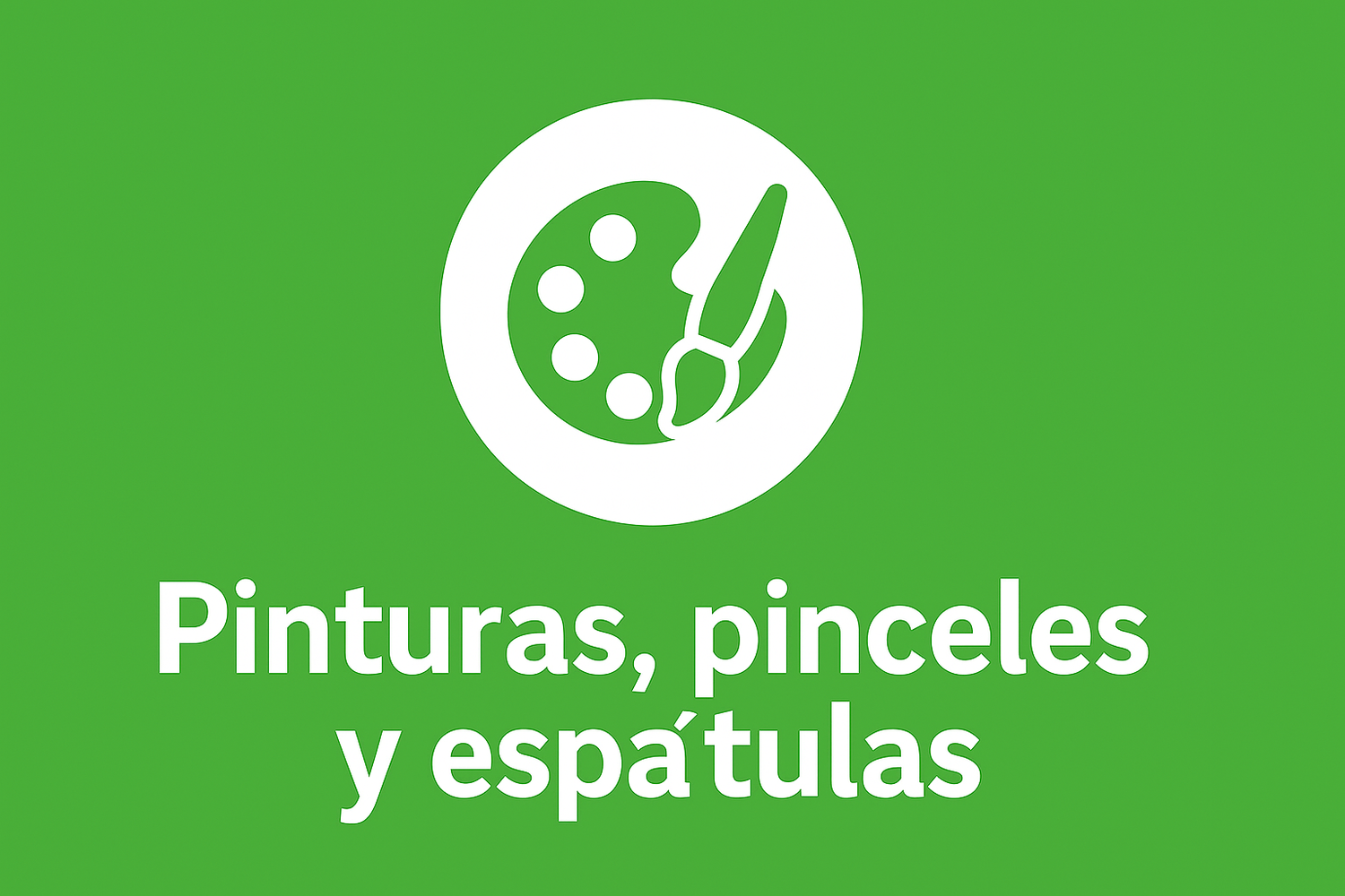 Pinturas, pinceles y espátulas