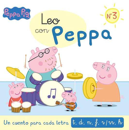 Peppa Pig. Lectoescritura - Leo con Peppa 3. Un cuento para cada letra: t, d, n, f, r/rr, h | Hasbro/Eone