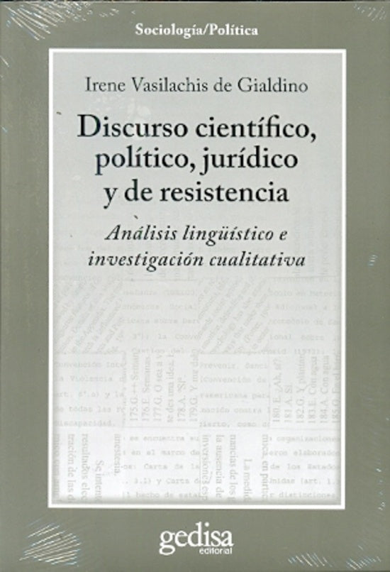 DISCURSO CIENTIFICO, POLITICO, JURIDICO Y DE RESIT | IRENE VASILACHIS DE GIALDINO