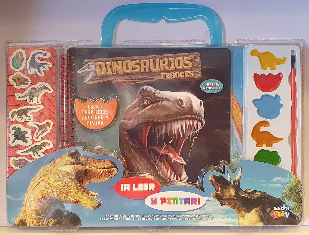 Dinosaurios feroces. Colección a leer y pintar. | School Fun