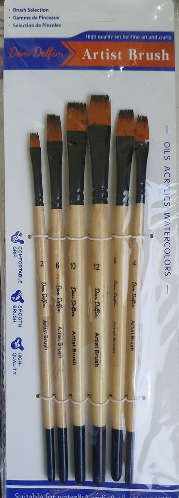 Set de 6 pinceles planos Duro Delfín Artist Brush

 | PAPELERÍA