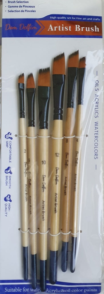 Set de 6 pinceles angulados Duro Delfín Artist Brush

 | PAPELERÍA