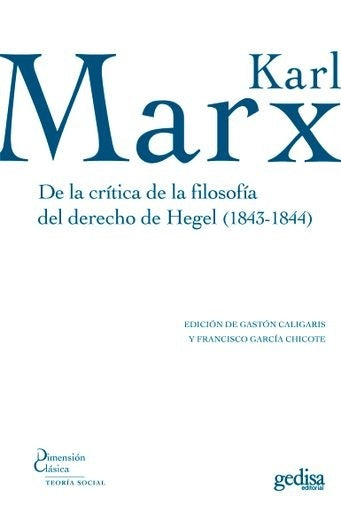 De la crítica de la filosofía del derecho de Hegel | KARL MARX