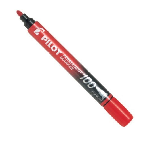 Marcador permanente rojo Pilot SCA-100 punta fina | PAPELERÍA