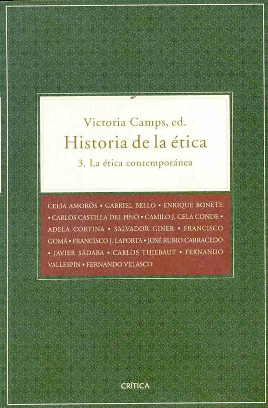 HISTORIA DE LA ETICA 3 ETICA CONTEMPORANEA NE, | CAMPSVICTORIA