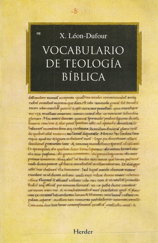 VOCABULARIO DE TEOLOGIA BIBLICA RTCA NE | LEONDUFOUR