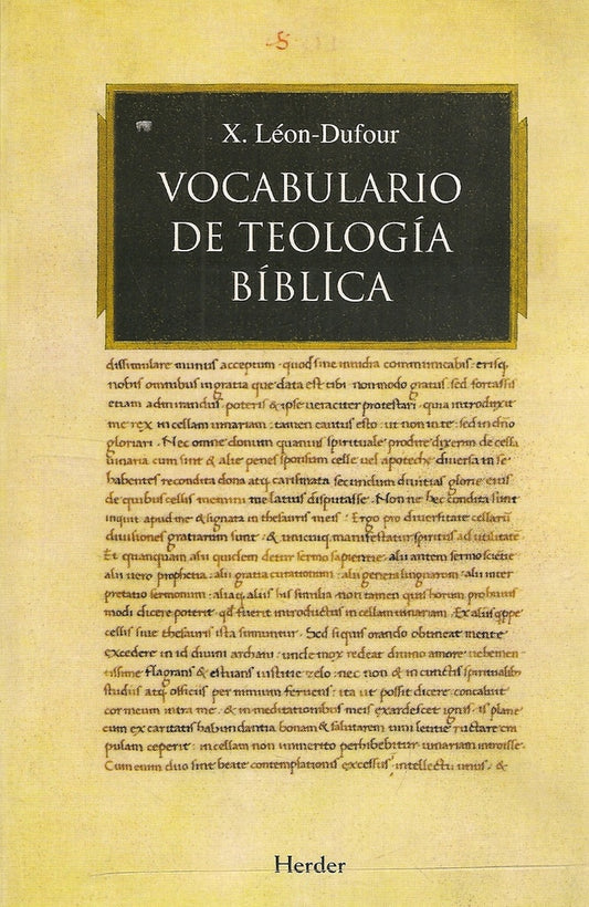 VOCABULARIO DE TEOLOGIA BIBLICA RTCA NE | LEONDUFOUR