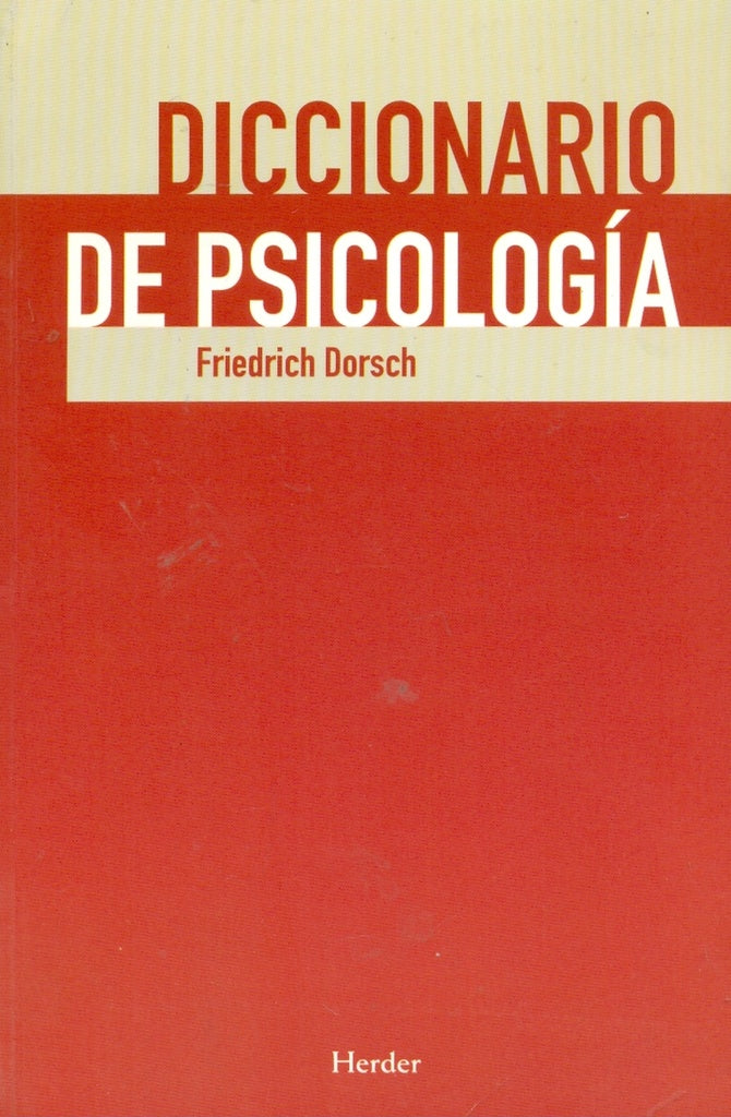 DIC,DE PSICOLOGIA (RCA) | DORSCHFRIEDRICH