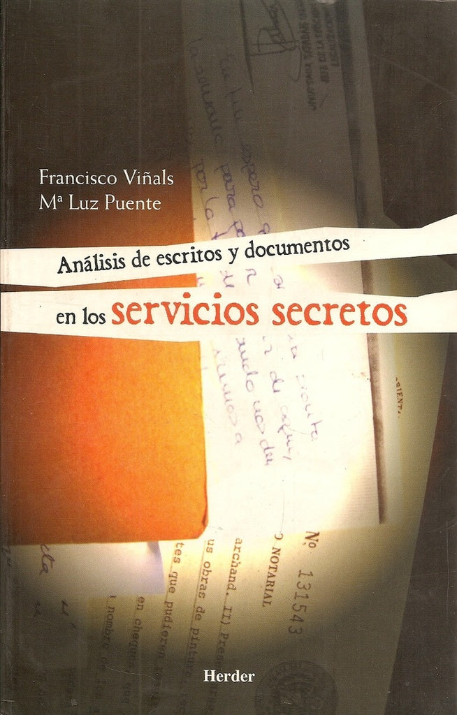 ANALISIS DE ESCRITOS Y DOCUMENTOS EN LOS SERVICIOS SECRETOS | VIÑALSCARRERA FRANCISCO