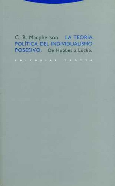 TEORIA POLITICA DEL INDIVIDUALISMO POSESIVO | MACPHERSON