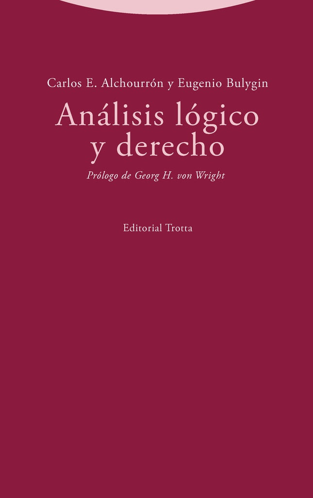 ANALISIS LOGICO Y DERECHO | ALCHOURRONCARLOSEBULYGIN EUGENIO