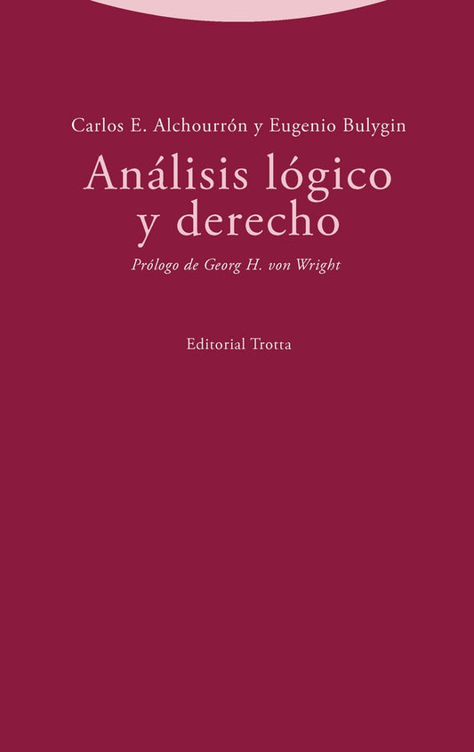 ANALISIS LOGICO Y DERECHO | ALCHOURRONCARLOSEBULYGIN EUGENIO
