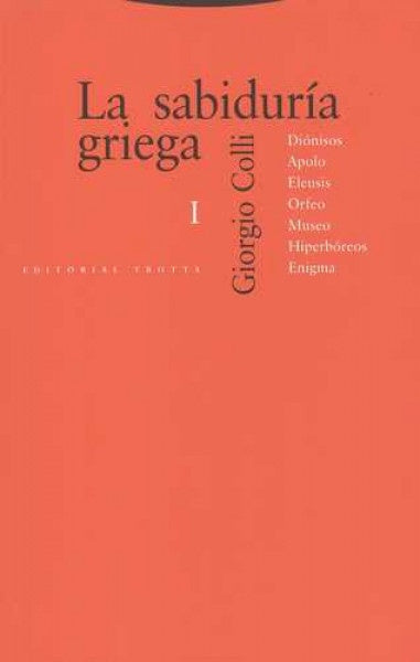 SABIDURIA GRIEGA I,LA 3ª | AAVV (alemanes)