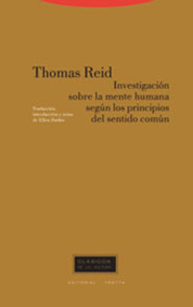 INVESTIGACION SOBRE MENTE HUMANA SEGUN PRINCIPIOS SENTIDO CO | REIDTHOMAS