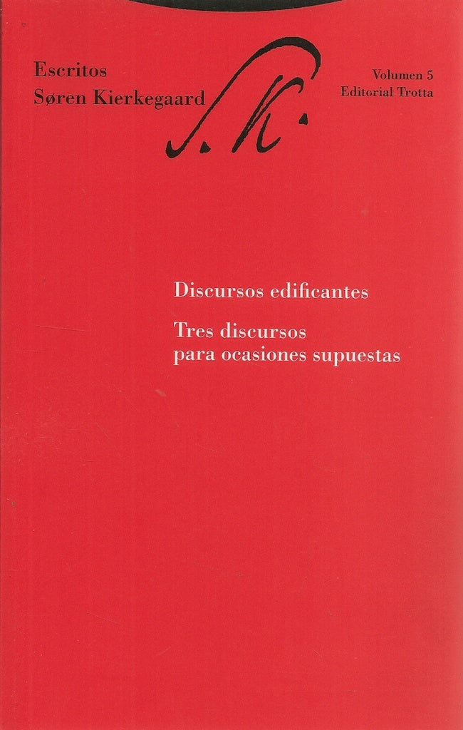 DISCURSOS EDIFICANTES TRES DISCURSOS PARA OCASIONES SUPUESTA | KIERKEGAARDSOREN