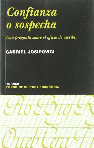 Confianza o sospecha | JOSIPOVICI GABRIEL