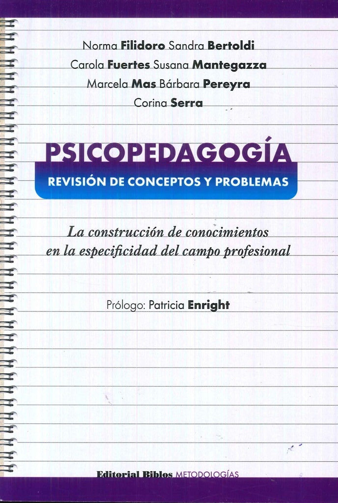 Psicopedagogía: revisión de conceptos y problemas.  | Norma;Bertoldi Sandra; Fuertes  Carola; Mantegazza