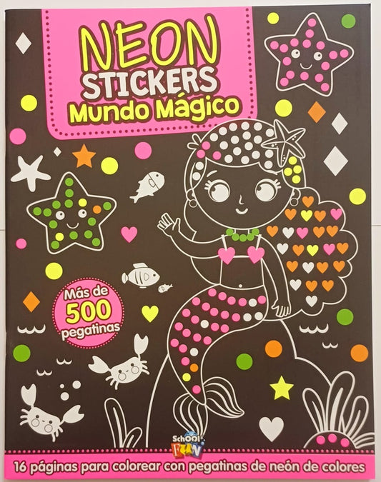 NEON STICKERS MUNDO MAGICO - 500 PEGATINAS | SIN ASIGNAR