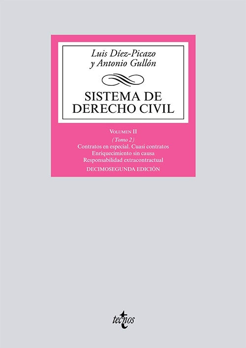 SISTEMA DE DERECHO CIVIL VOL,II TOMO 2 TECNOS 12ªED | LUIS/GULLON  ANTONIO DIEZ PICAZO