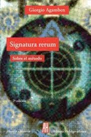 SIGNATURA RERUM | GIORGIO AGAMBEN