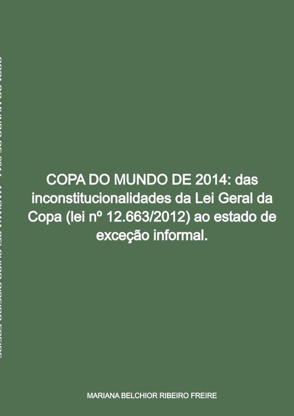 Copa Do Mundo De 2014 | MarianaBelchiorRibeiro Freire