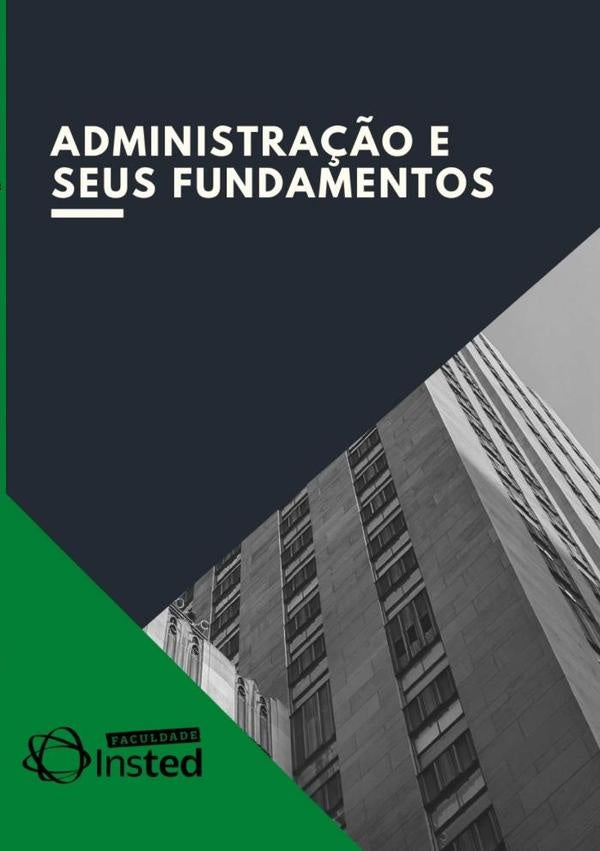 Administra??o E Seus Fundamentos | Faculdade Insted