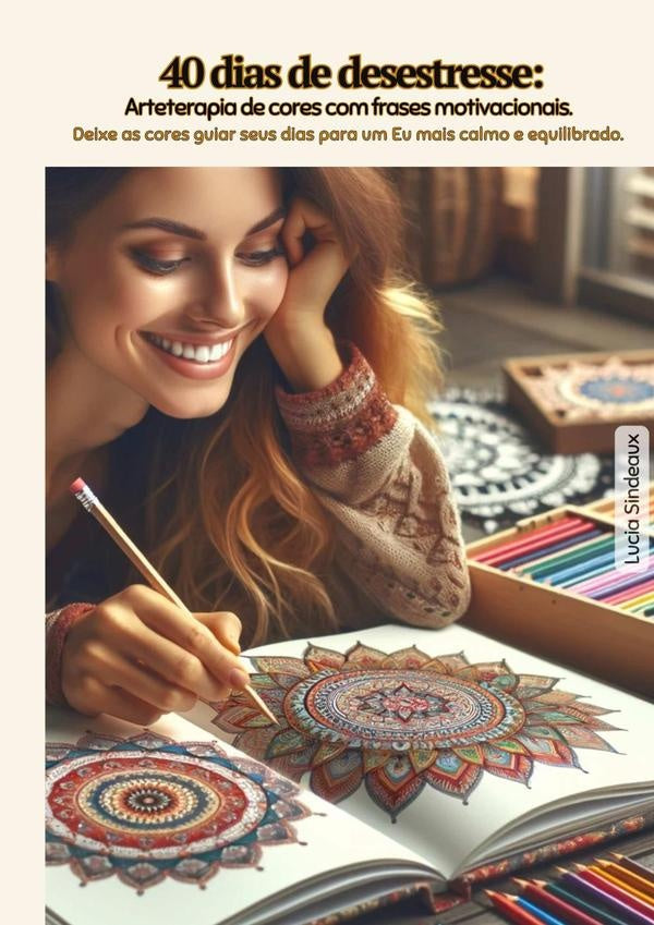 40 Dias De Desestresse: Arteterapia De Cores Com Frases Motivacionais | Lucia Sindeaux