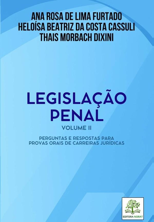 Legisla??o Penal - Volume Ii | RosaDeLima Furtado