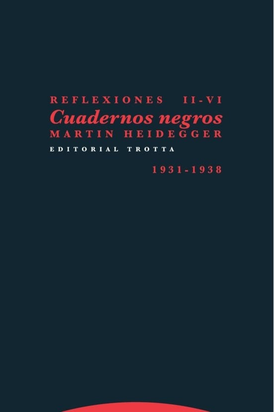 CUADERNOS NEGROS. REFLEXIONES II-VI. 1931 - 1938 | MARTIN HEIDEGGER