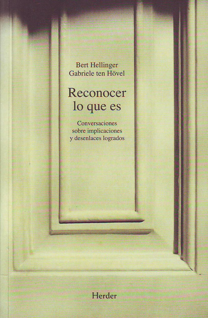 Reconocer lo que es | BERT/ TEN HOVEN  GABRIELE HELLINGER
