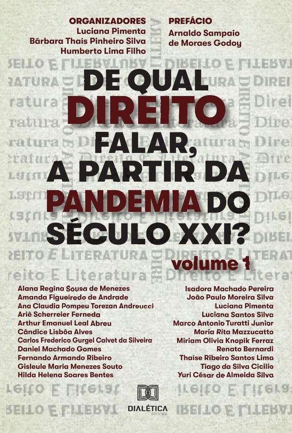 De qual direito falar, a partir da pandemia do seculo XXI? (Volume 1) | BarbaraThaisPinheir Pimenta