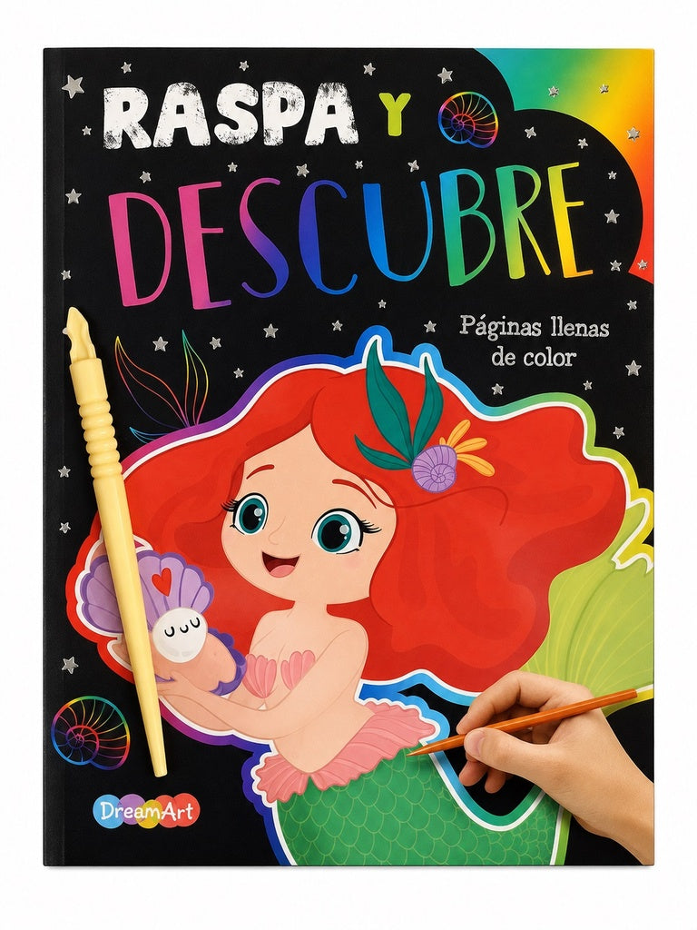 Raspa y descubre sirenas. Páginas llenas de color
 | Varios autores