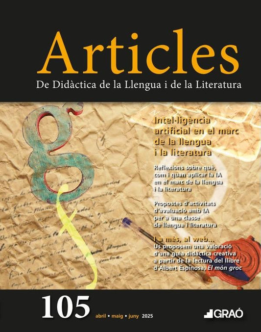 Intel·lig?ncia artificial en el marc de la llengua i la literatura - Articles  num. 105 | AA.VV. .