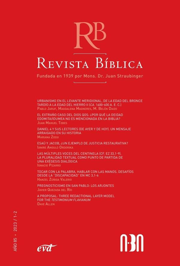 Revista Biblica 2023/1-2 - A?o 85 | AsociacionBiblica ABA