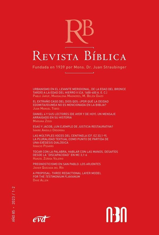 Revista Biblica 2023/1-2 - A?o 85 | AsociacionBiblica ABA