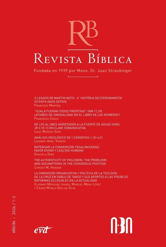 Revista Biblica 2024/1-2 - A?o 86 | AsociacionBiblica ABA