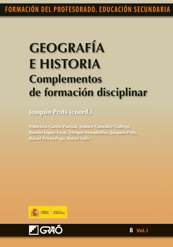 GEOGRAFIA E HISTORIA. COMPLEMENTOS DE FORMACION DISCIPLINAR | JOAQUIN PRATS