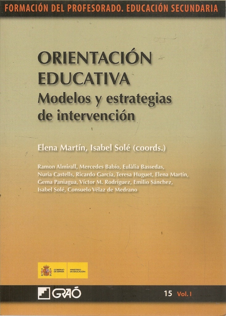 ORIENTACION EDUCATIVA. MODELOS Y ESTRATEGIAS DE INTERVENCION | ELENA MARTIN