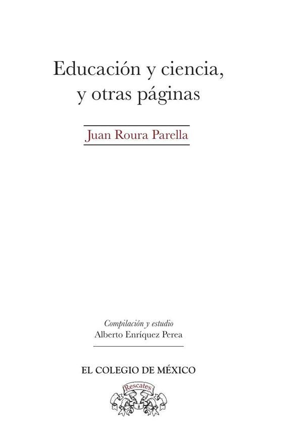 Educacion y ciencia, y otras paginas | JuanRoura Parella