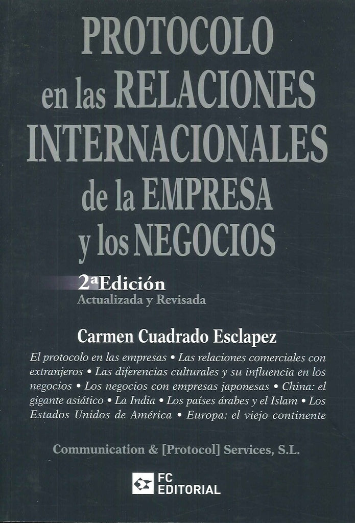 Protocolo en las relaciones internacionales de la empresa y los negocios | Carmen Cuadrado Esclapez
