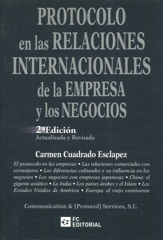 Protocolo en las relaciones internacionales de la empresa y los negocios | Carmen Cuadrado Esclapez