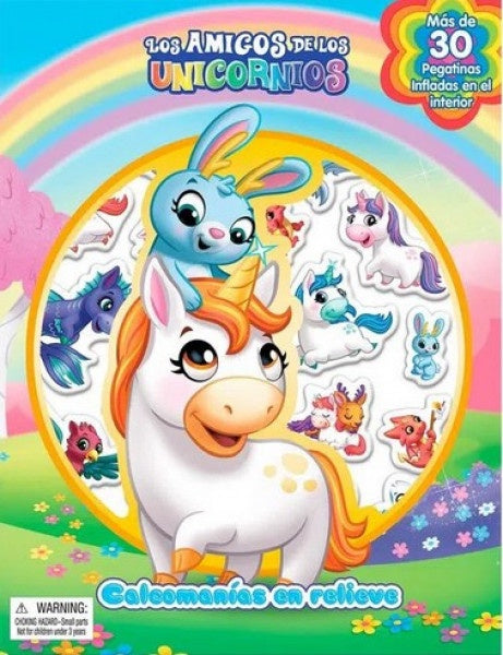 Los amigos de los unicornios. Calcomanías en relieve | Phidal Publishing Inc